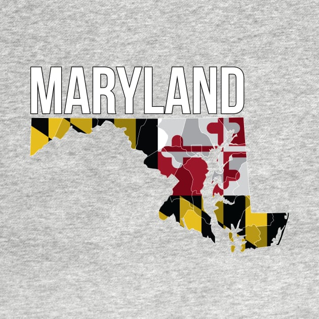 Maryland State Flag Map by polliadesign